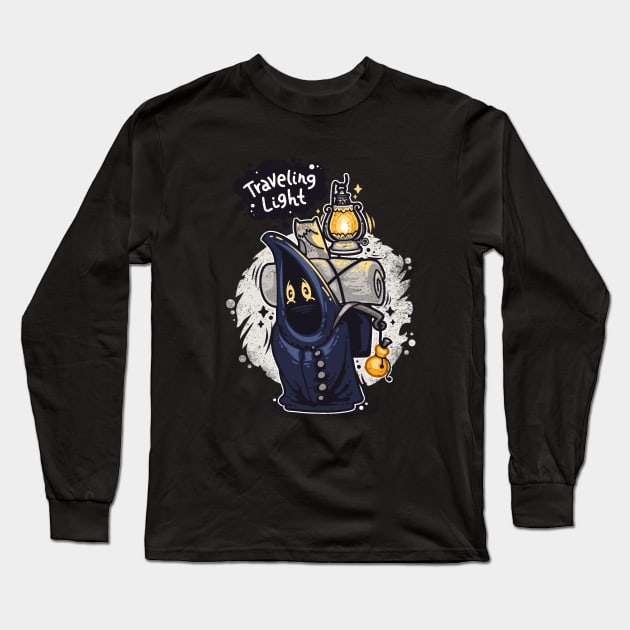 Traveling Light Cartoon Character Long Sleeve T-Shirt by Voysla